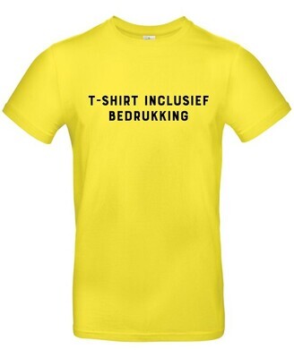 T-shirt inclusief bedrukking - sun yellow