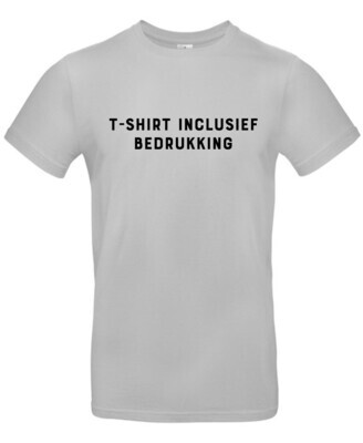 T-shirt inclusief bedrukking - pacific grey