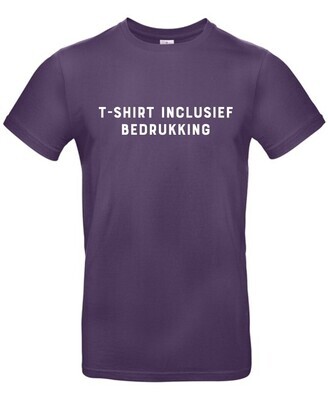 T-shirt inclusief bedrukking - urban purple