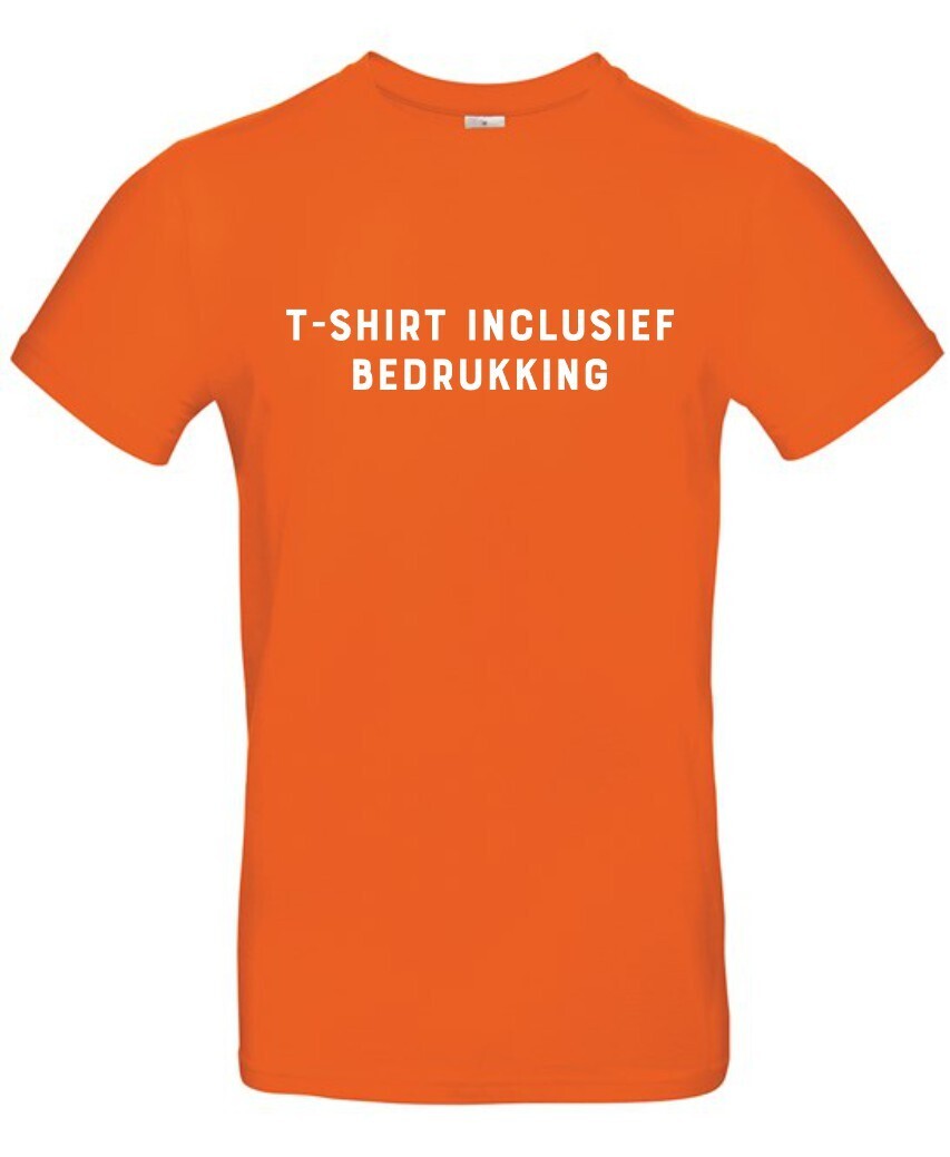 T-shirt inclusief bedrukking - orange