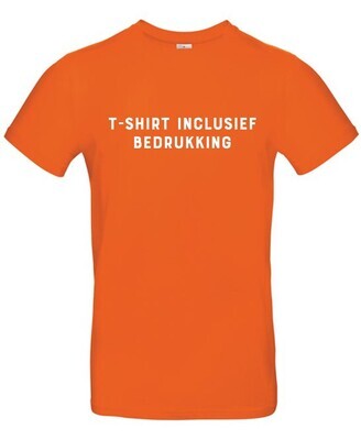 T-shirt inclusief bedrukking - orange