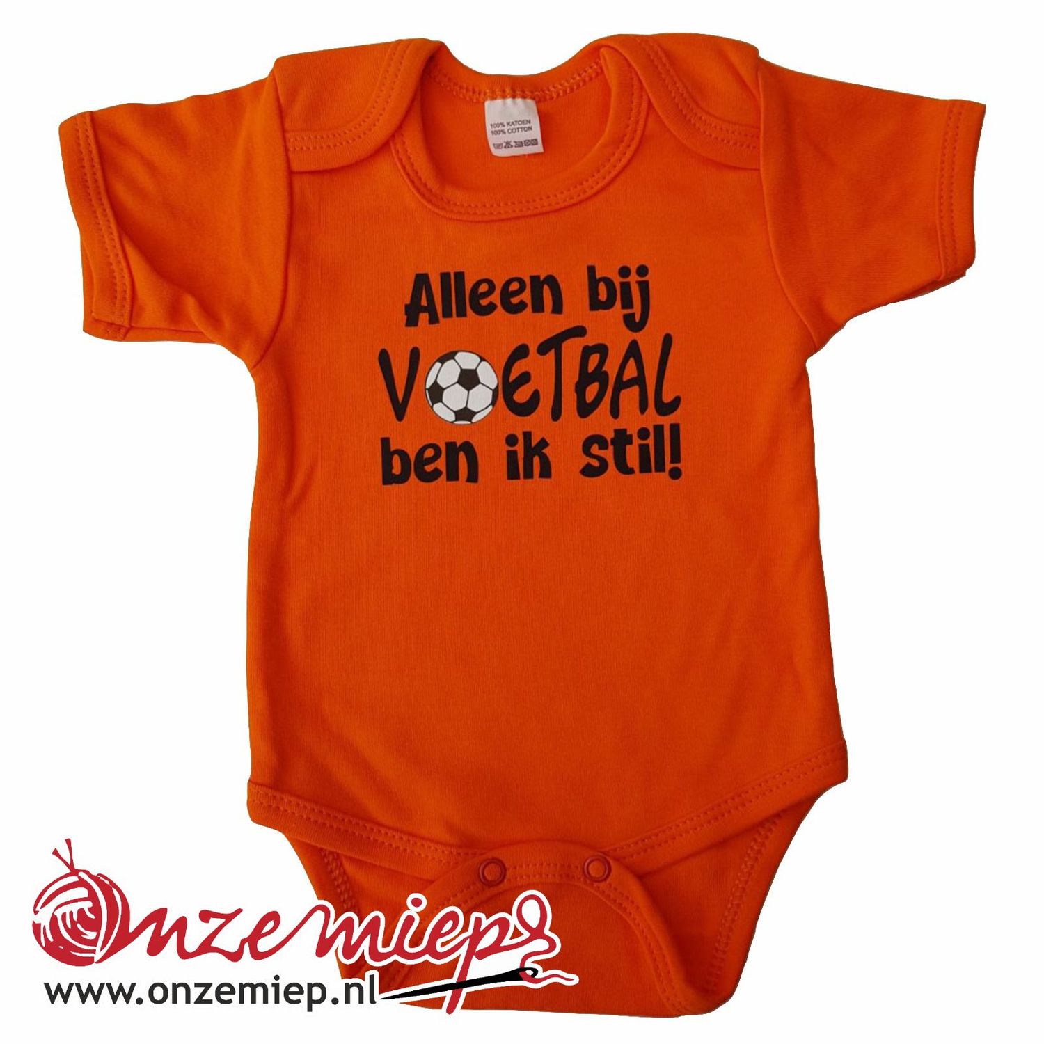 Oranje romper met &quot;Alleen bij voetbal ben ik stil!&quot;