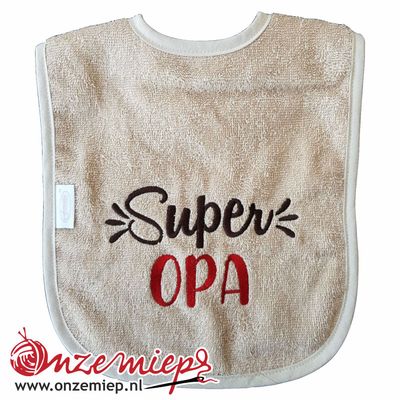 Crème slab met &quot;Super Opa&quot;