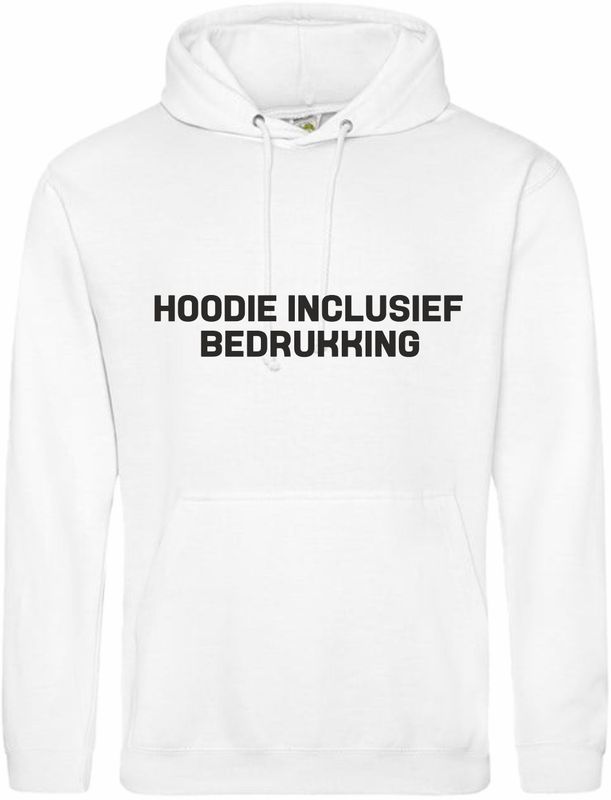 Hoodie inclusief bedrukking - artic white
