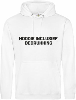 Hoodie inclusief bedrukking - artic white