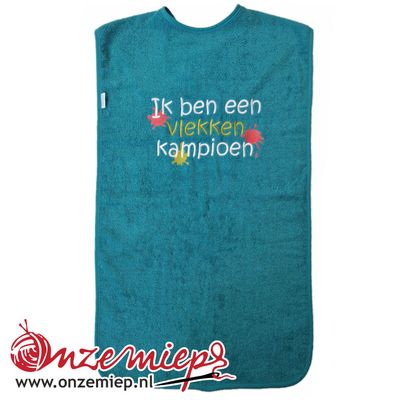 Lake green slab voor volwassenen met &quot;Ik ben een vlekken kampioen&quot; - 50 x 100 cm