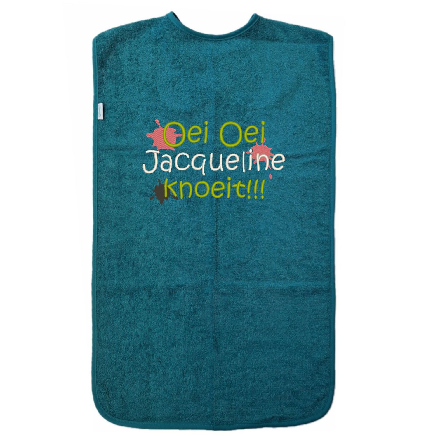 Persoonlijke lake green slab voor volwassenen met naam - 50 x 100 cm - Oei oei (NAAM) knoeit!!! of andere tekst