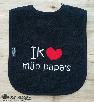 Zwarte slab met &quot;Ik hou van mijn papa&#39;s&quot;