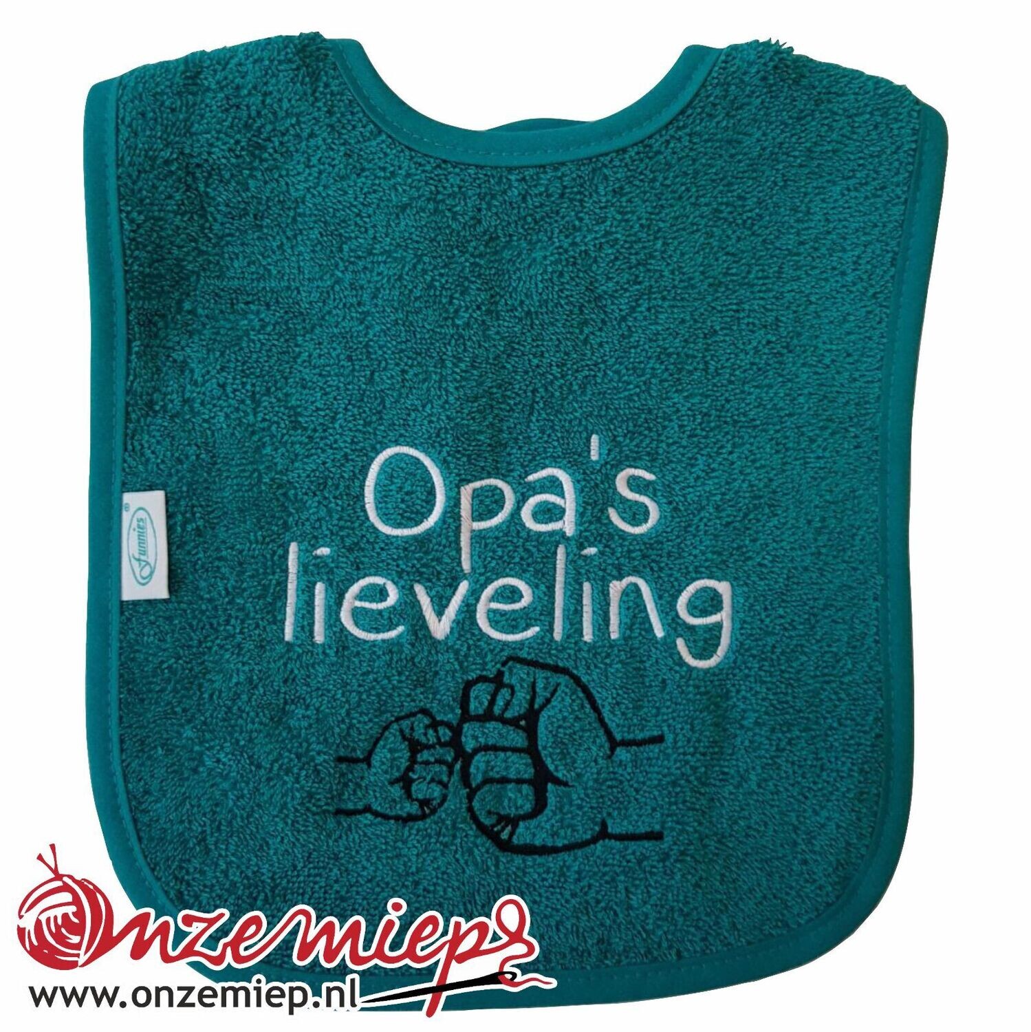 Lake green slab met "Opa's lieveling"