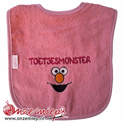 Roze (indian red) slab met "Toetjesmonster"