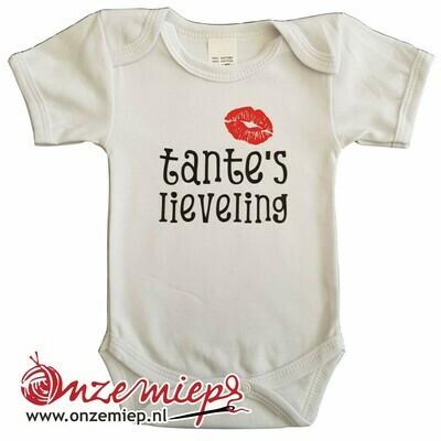 Witte romper met "Tante's lieveling"