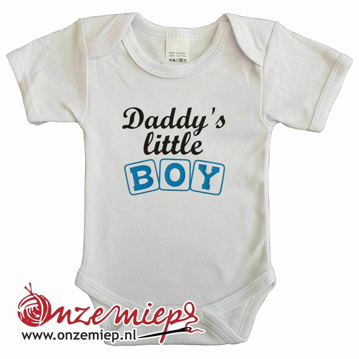 Witte romper met "Daddy's little boy"