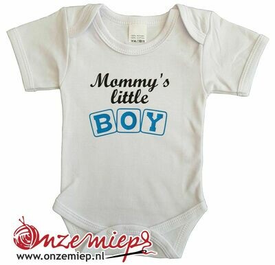 Witte romper met "Mommy's little boy"