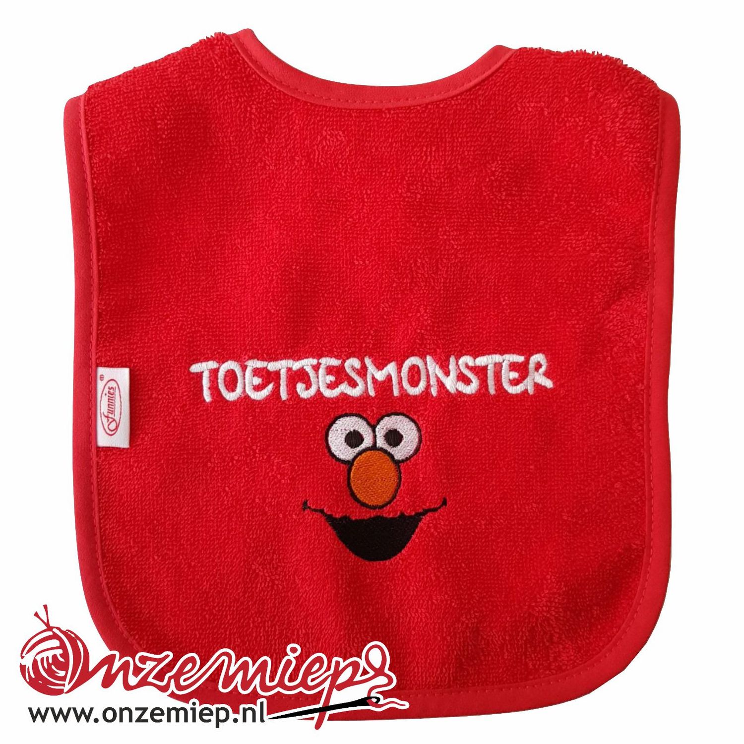 Rode slab met "Toetjesmonster"