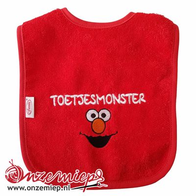 Rode slab met "Toetjesmonster"
