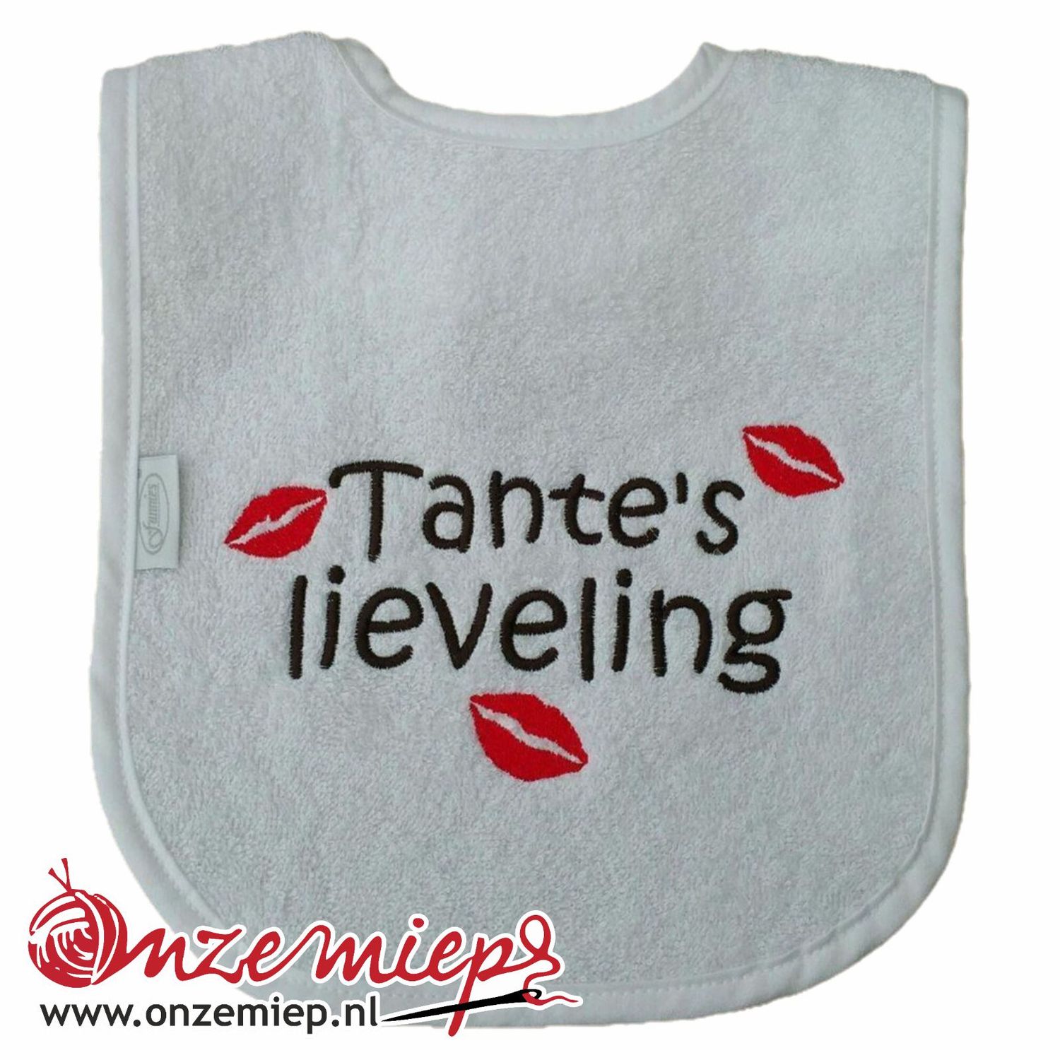 Witte slab met "Tante's lieveling"