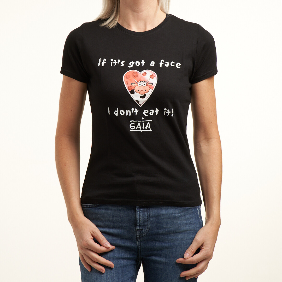 shirt 'If it's got a face, I don't eat it!' (unisex)