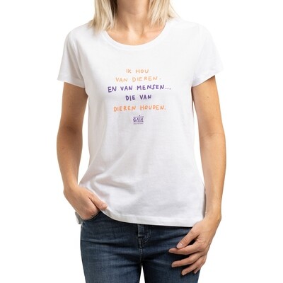 t-shirt 'Ik hou van dieren' (women)