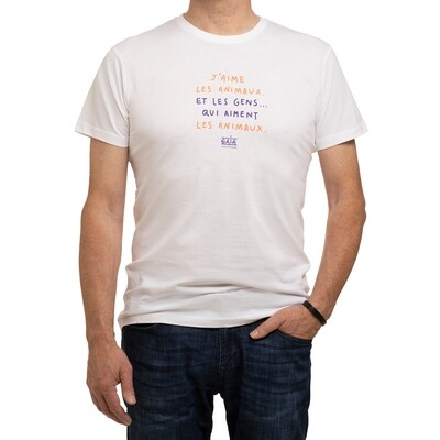 t-shirt &#39;J&#39;aime les animaux&#39; (men)