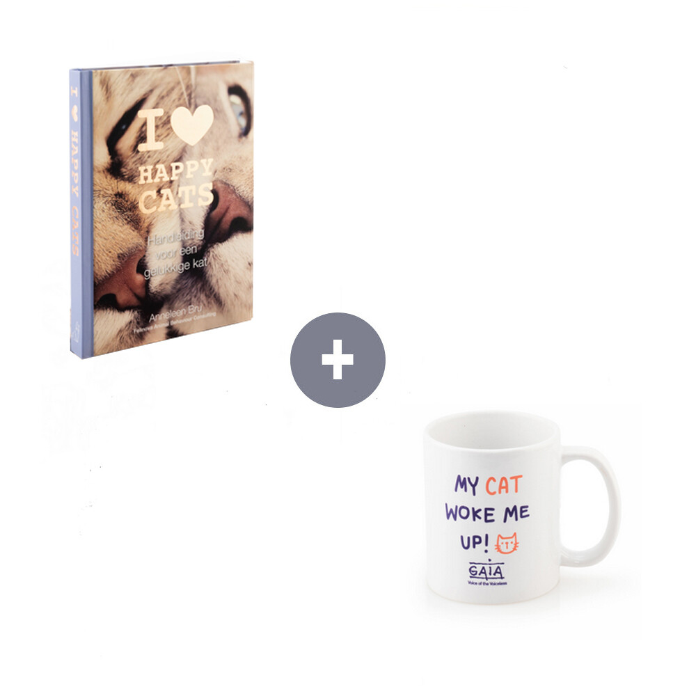 bundle book + mug 'Happy Cats'