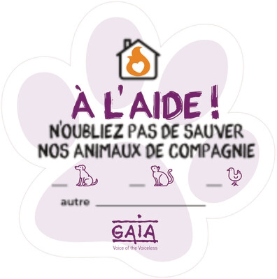 pet sticker 'À L'AIDE !' (FR)