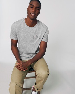 shirt &#39;Be my voice&#39; - light grey (men)