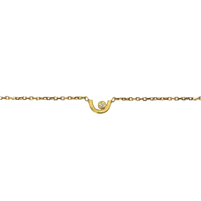 Collier en chaine forçat et diamant