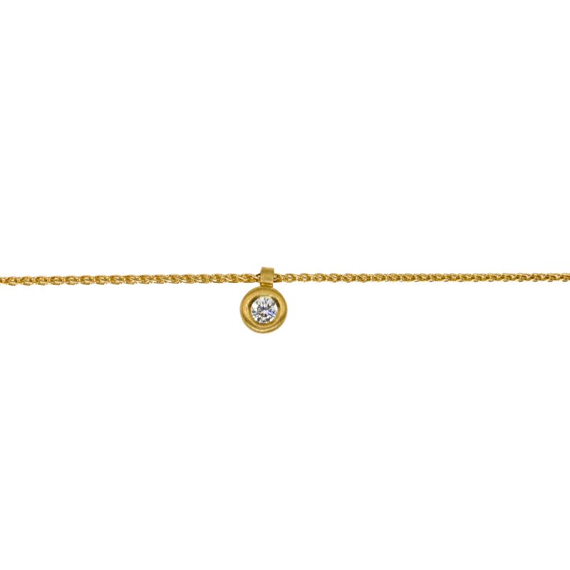 Incontournable pendentif diamant solitaire