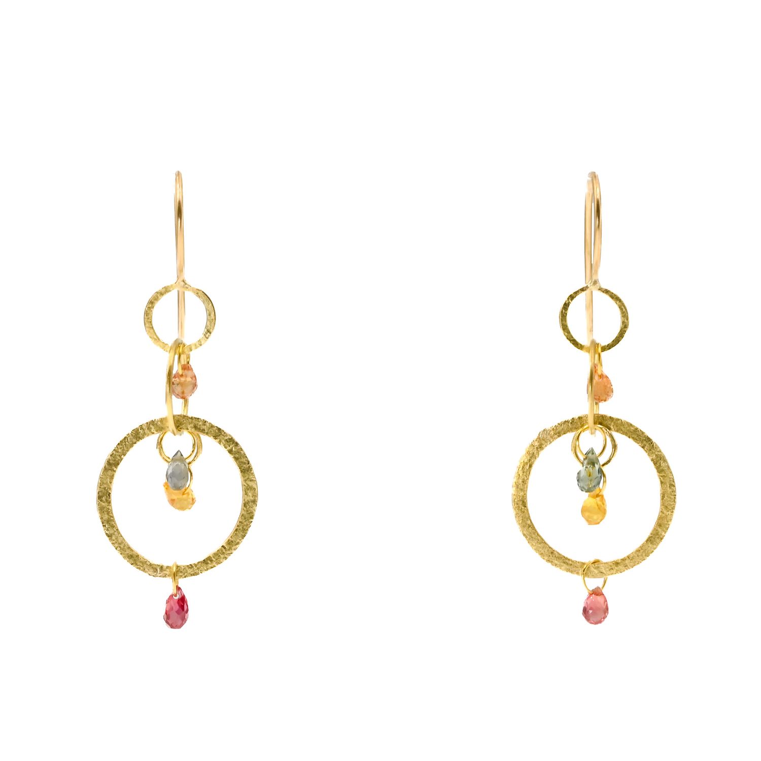 Boucles d&#39;oreilles en cascade de briolets