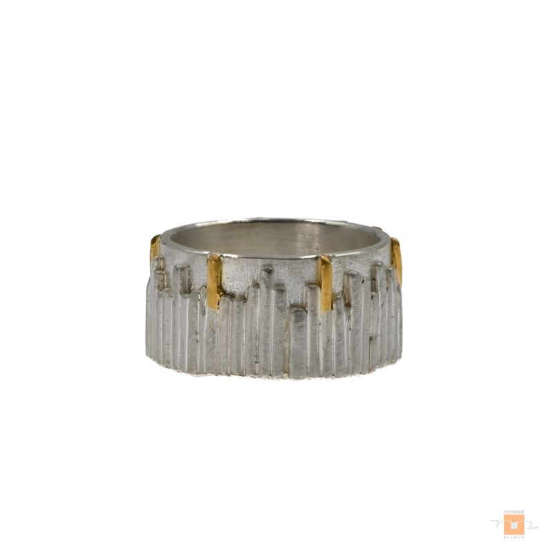 Anneau argent et or