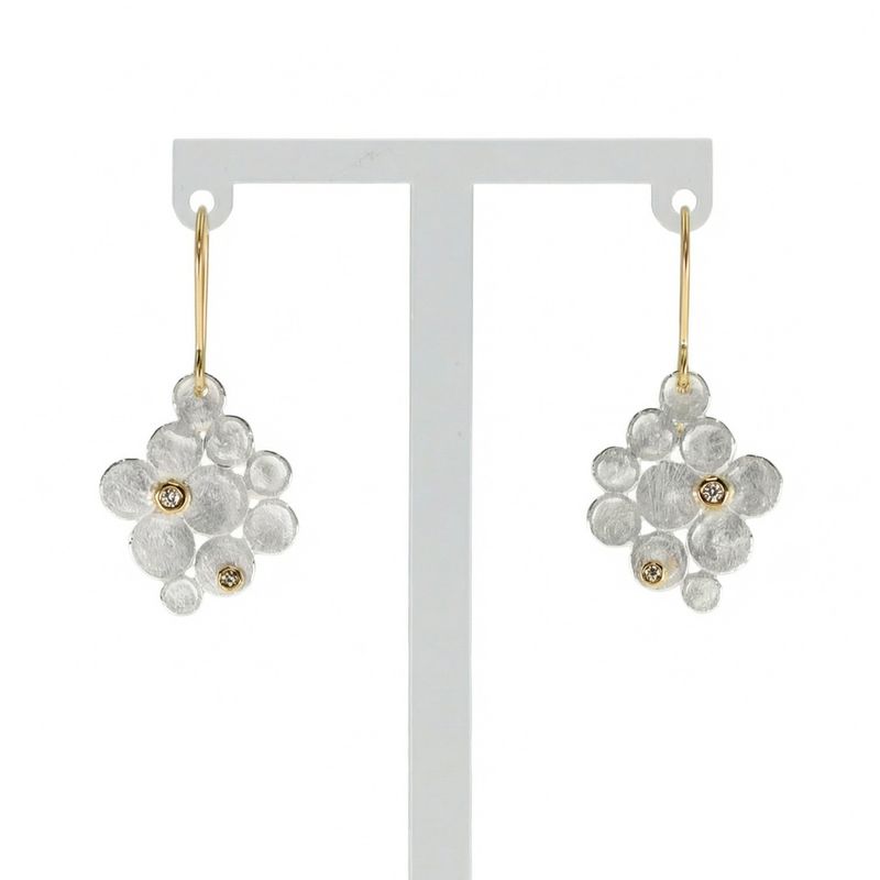 Boucles argent et diamants Boucles argent et diamants