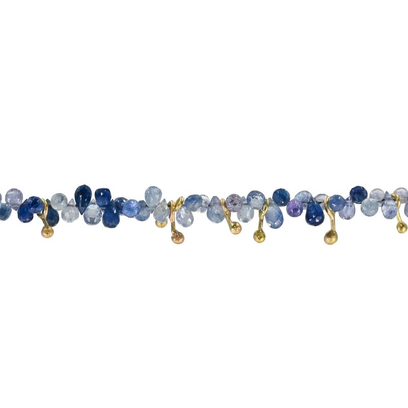 Collier en gouttes d’or et de saphir Collier en gouttes d’or et de saphir