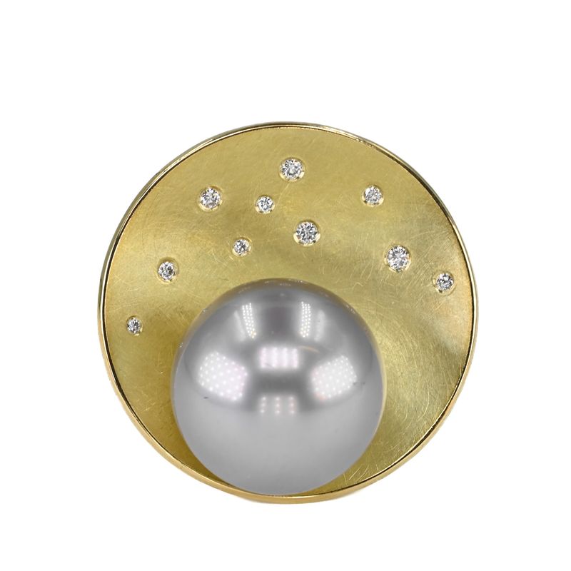 Bague satellite et perle Bague satellite et perle