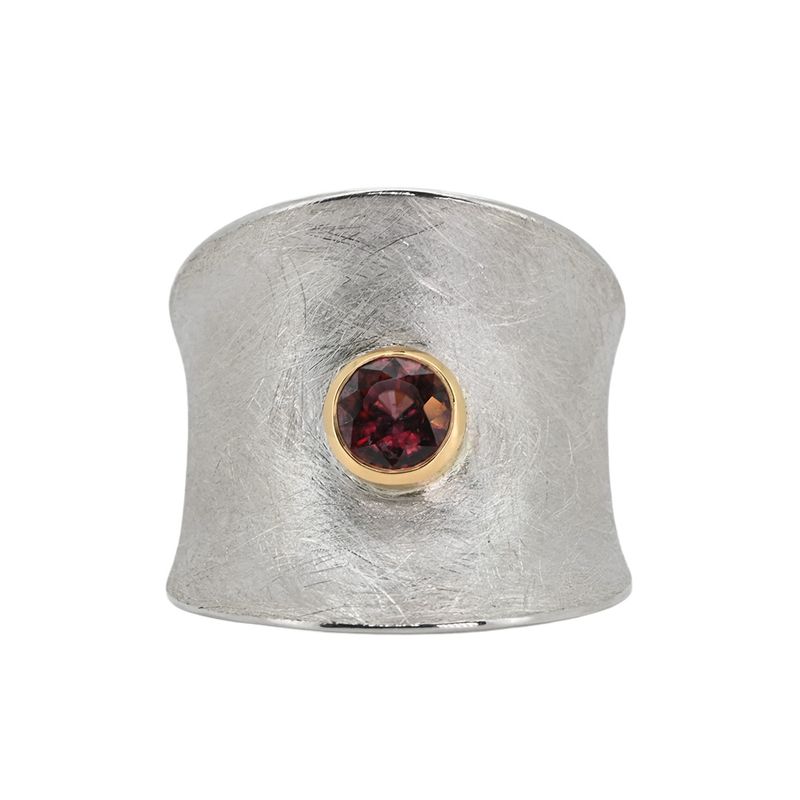 Bague argent et zircon bordeaux Bague argent et zircon bordeaux