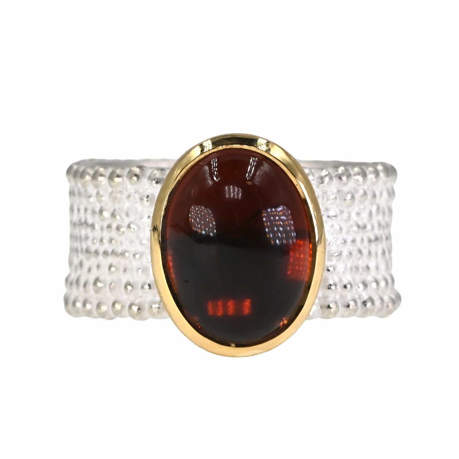 Bague argent et grenat
