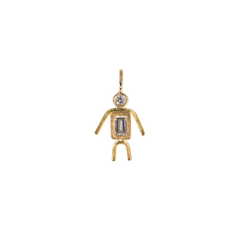 Pendentif personnage or et diamant Pendentif personnage or et diamant