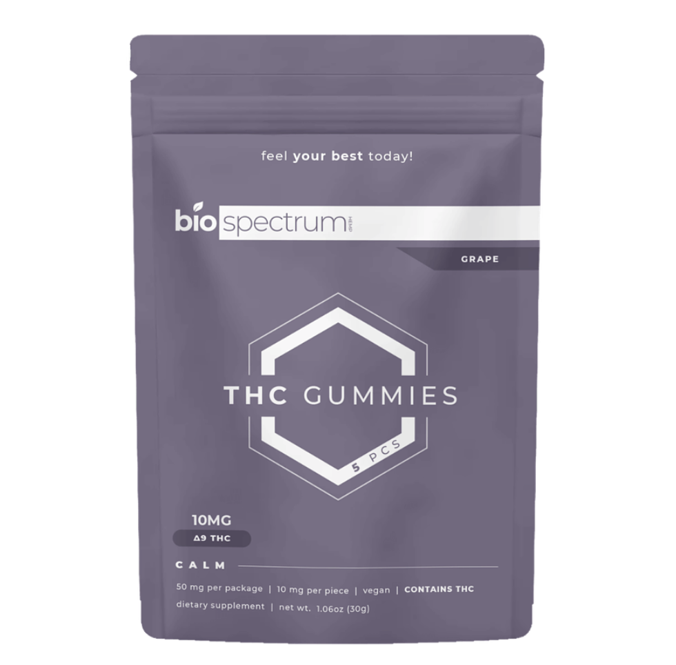 Bio Spectrum ∆9 THC Gummies - Grape -5pc