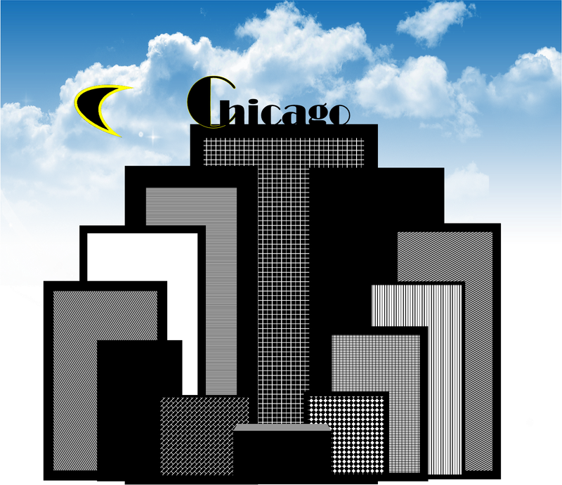 Black and White Deco City (any City)