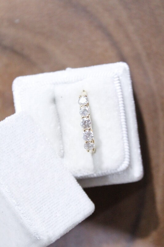 14KY .75CT 5 DIA BAND