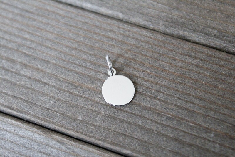 SS ENGRAVABLE SMALL ROUND CHARM
