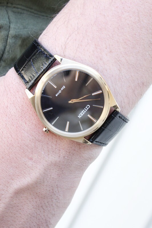 ECO THIN ROSE TONE BLK LEATHER