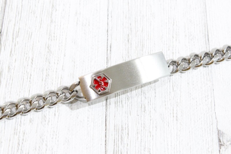 Speidel Stainless Medical ID Link Bracelet 