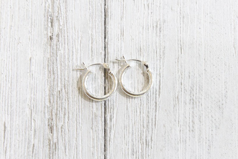 Sterling Silver 2mmx12mm Hoop with Click