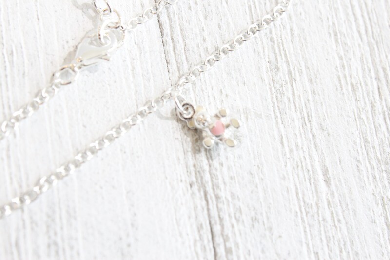 Sterling Silver Enamel Teddy Bear with 1.5in ext. Kid&#39;s Bracelet