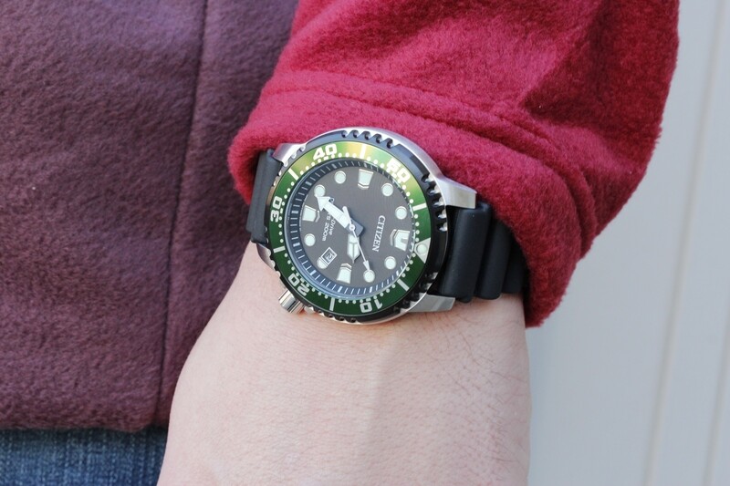 Men&#39;s Citizen Eco-Drive Promaster Diver Black Polyurethane Strap Watch