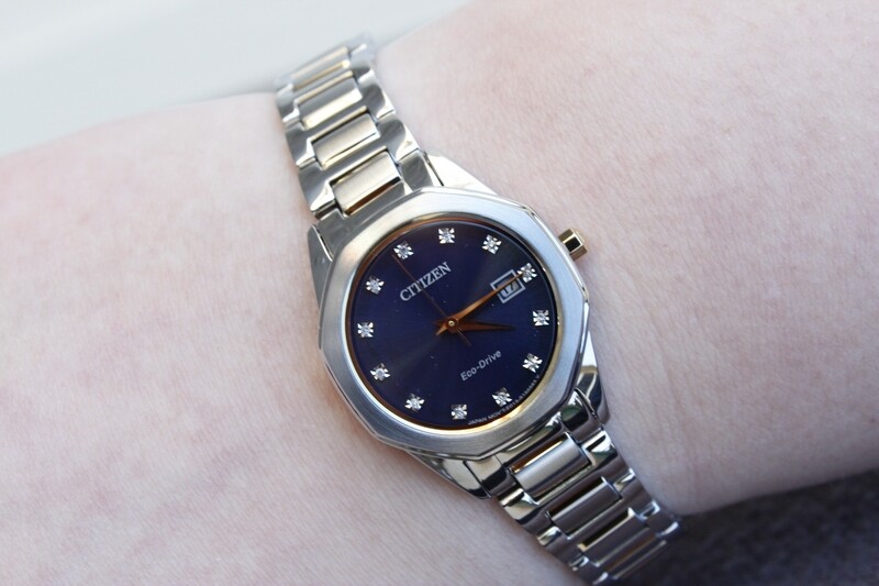 Citizen Corso Diamond Womens Diamond Accent Two Tone Stainless Steel Bracelet Watch