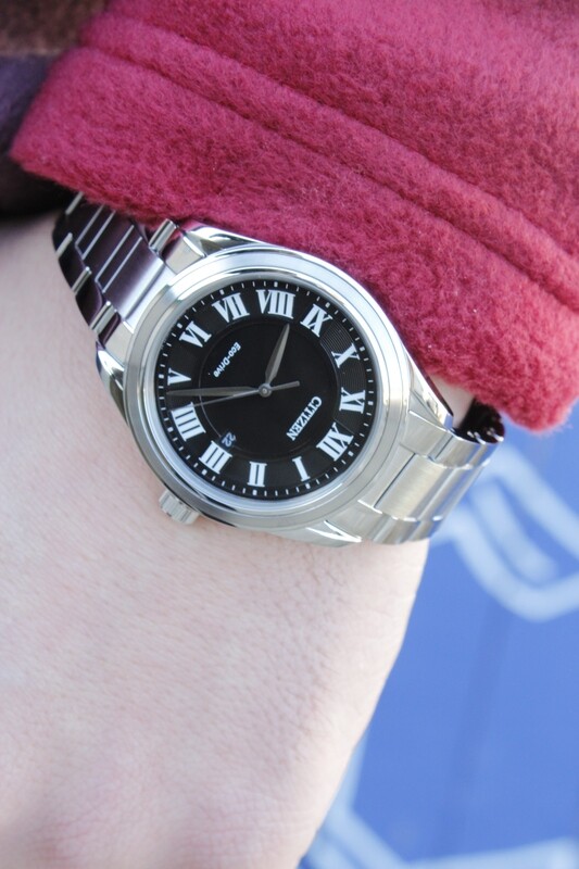 Citizen Arezzo Mens Silver Tone Stainless Steel Bracelet Watch