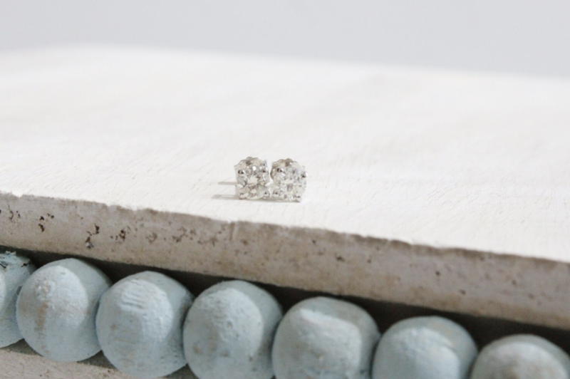 14kw .50ct Four Prong Diamond Stud Earrings