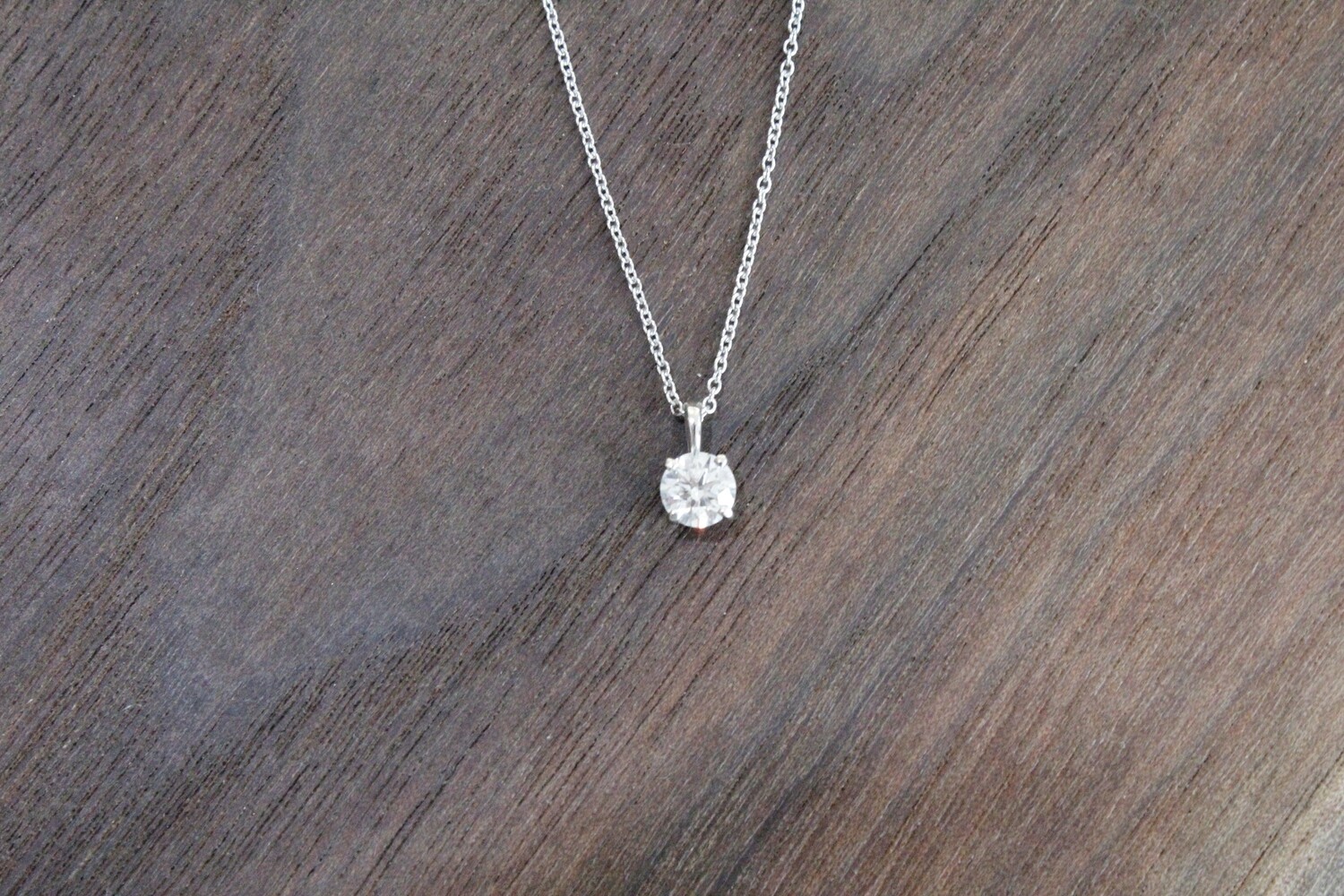 14kw .45ct Diamond Solitaire Pendant 