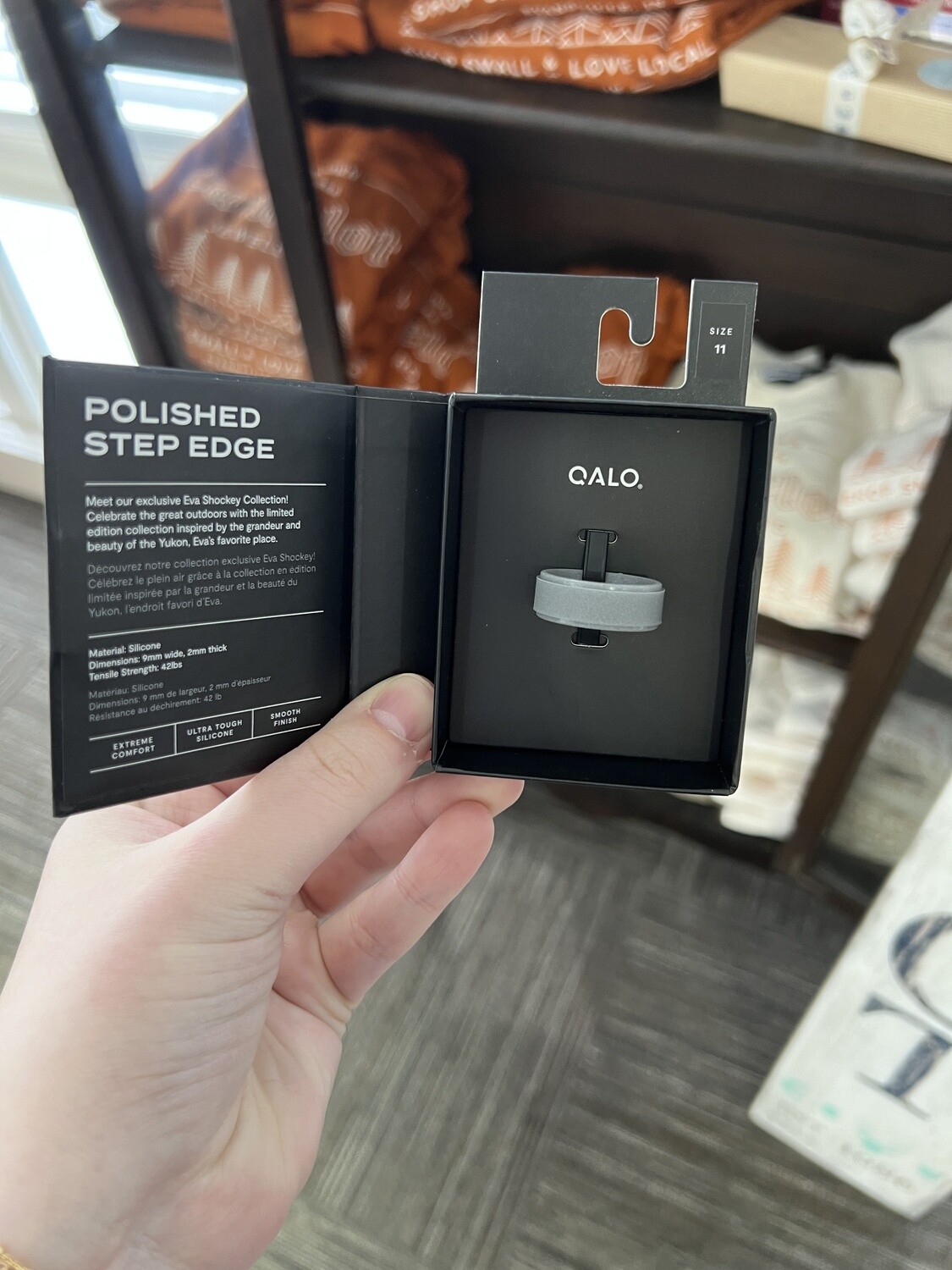 Qalo Polished Step Edge Titanium Color Size 12 Qalo Polished Step Edge Titanium Color Size 12